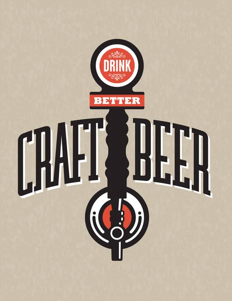 Craft Beer vektorový Design — Stockový vektor