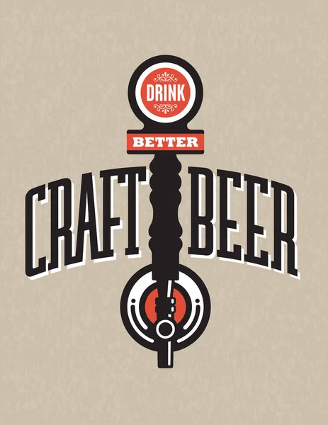 Craft-Bier-Vektor-Design lizenzfreie Stockvektoren