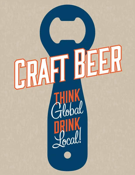 Craft Beer Vector Design — Stock Vector