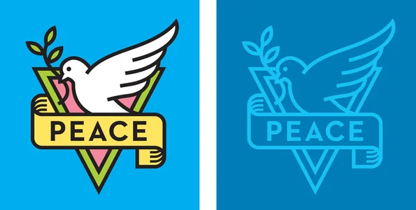 Barış Logo güvercini — Stok Vektör