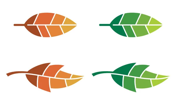 Logos de vectores de hoja — Vector de stock