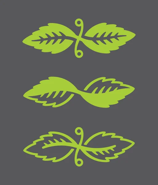 Logos vectoriels de feuilles — Image vectorielle