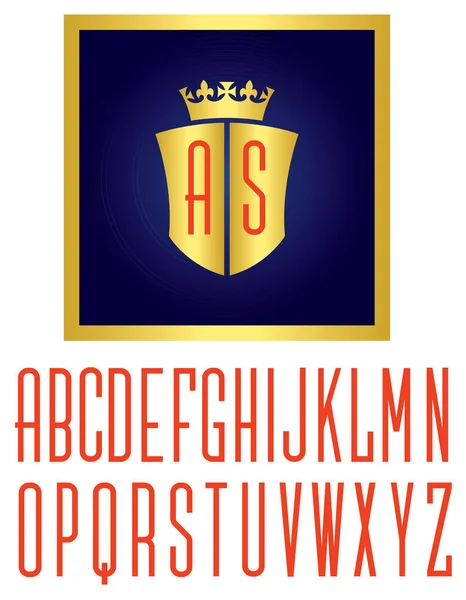 Kroon en Shield Logo — Stockvector