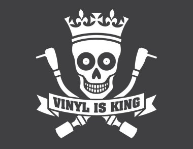 Vinil kayıt Dj vektör logosu