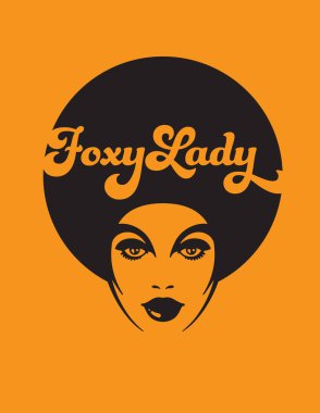 Foxy Lady Retro illüstrasyon