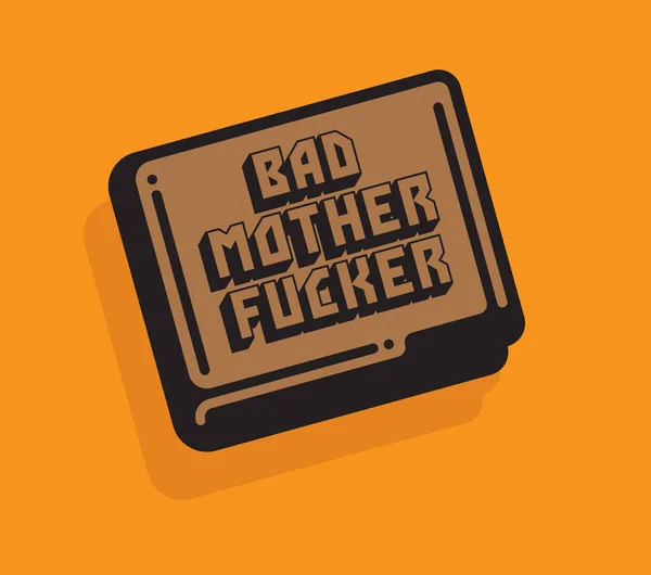 Bad Mother Fucker Wallet Vector Illustration — Stock Vector