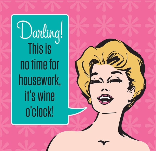 Wine OClock Vector Graphic
