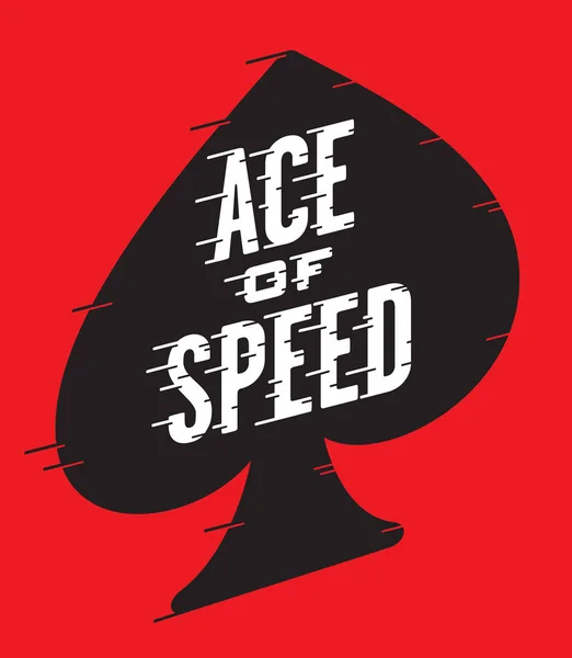 Ace of Speed Retro Vector Design — Stock Vector