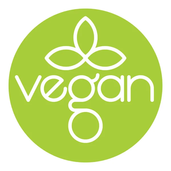 Diseño del icono del logotipo del vector vegano — Vector de stock