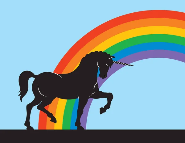 Regenboog Vector eenhoornmotief — Stockvector