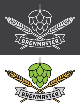 Brewmaster zanaat bira vektör tasarımı