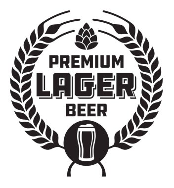 Lager bira rozet veya etiket.