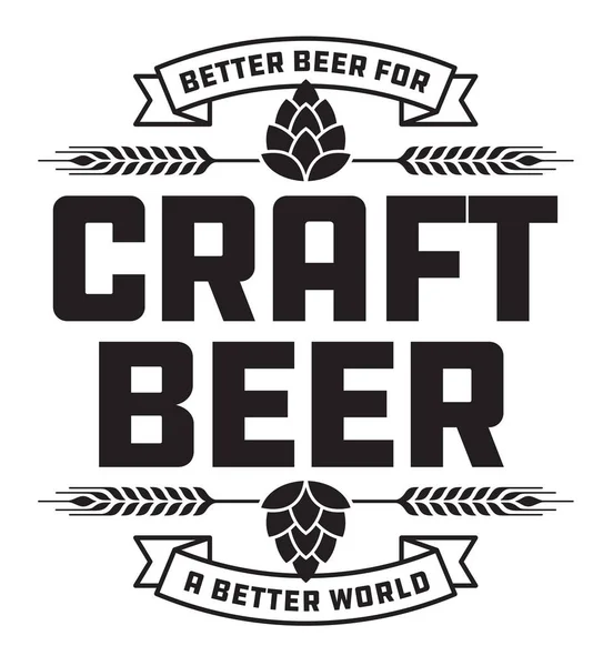 Badge ou étiquette de bière artisanale . — Image vectorielle