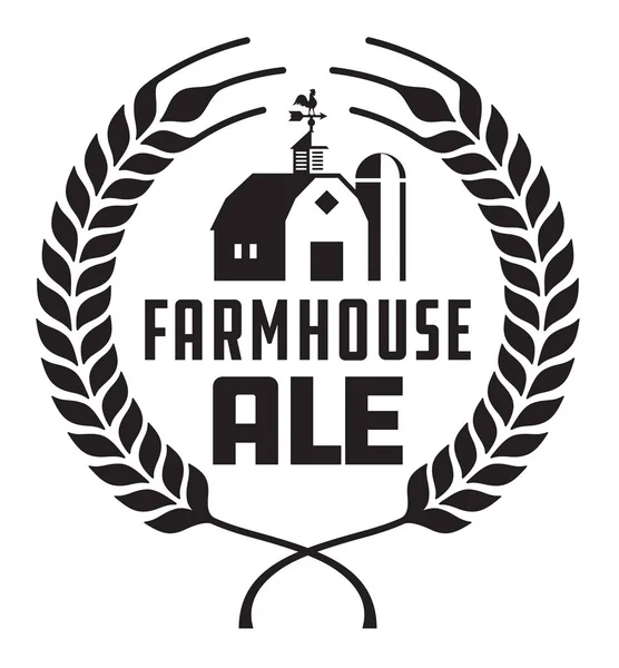 Farmhouse Ale Badge eller etikett. — Stock vektor