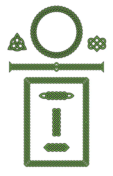 Celtic Knot vektör tasarım öğeleri kümesi. — Stok Vektör
