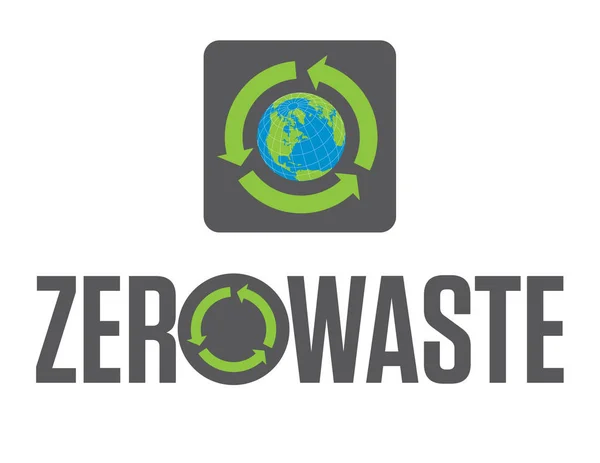 Zero Waste Badge or Emblem Vector Design. — Stock Vector