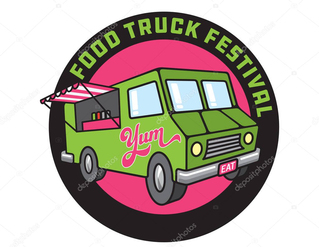 Design for Food Truck Festival poster or advertising.