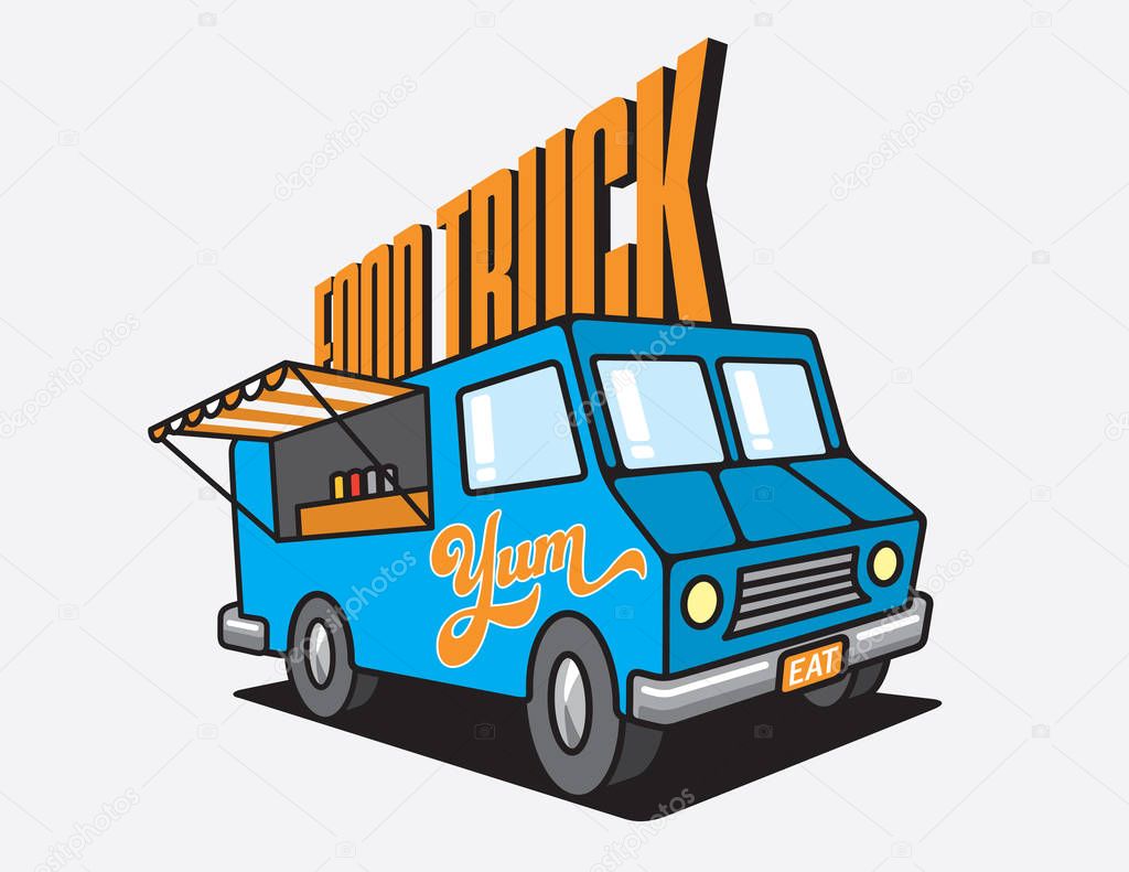 Design for Food Truck Festival poster or advertising.