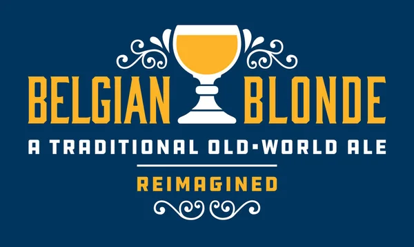 Belgian Blonde Craft Beer Badge or Label — стоковий вектор