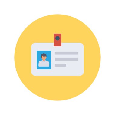 Kart & kimliği için havalimanı düz simgesi 