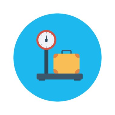 Ağırlık & ölçeği için havalimanı düz simgesi 