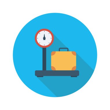 Ağırlık & ölçeği için havalimanı düz simgesi 