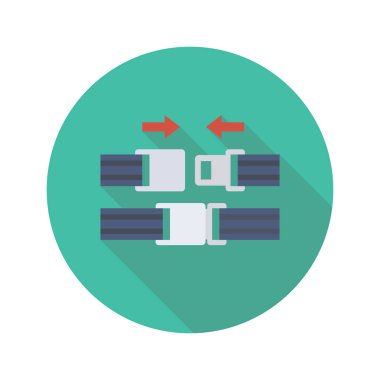 Kemer & kilidi için havalimanı düz simgesi 