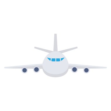 Uçak & havaalanı düz simgesi 