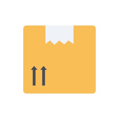 Kutu ve paket için havalimanı düz simgesi