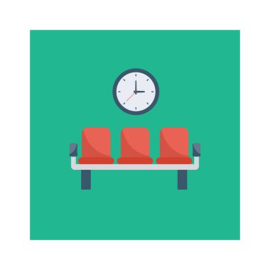 Koltuk & bekleme için havalimanı düz simgesi 