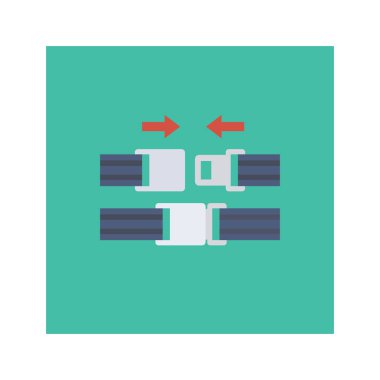 Kemer & kilidi için havalimanı düz simgesi 