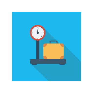 Ağırlık & ölçeği için havalimanı düz simgesi 