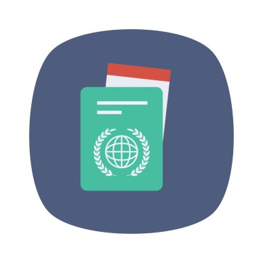 Kimlik tanımlaması için havalimanı düz simgesi