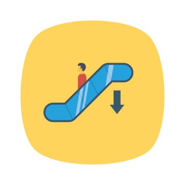 Merdiven kaldırma için havalimanı düz simgesi 