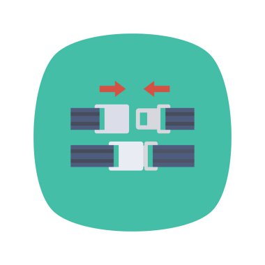 Kemer & kilidi için havalimanı düz simgesi 