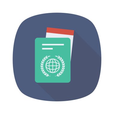 Kimlik tanımlaması için havalimanı düz simgesi