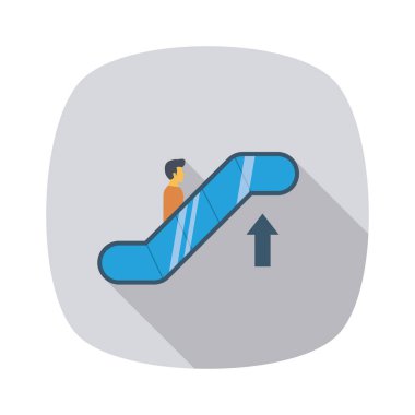 Merdiven kaldırma için havalimanı düz simgesi 