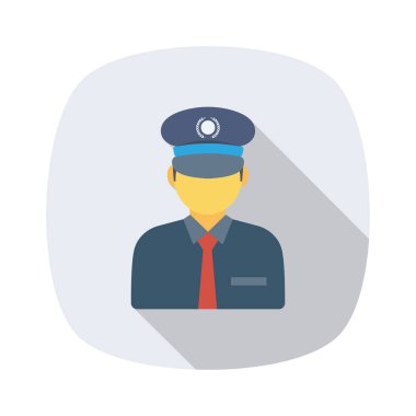 Profesyonel & memur için havalimanı düz simgesi 