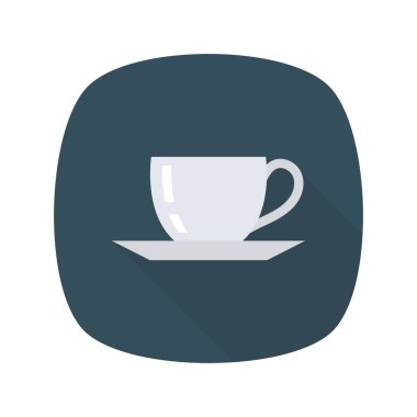 Kahve ve fincan için havalimanı düz simgesi