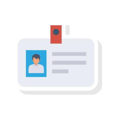 Kart & kimliği için havalimanı düz simgesi 