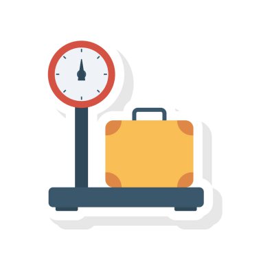 Ağırlık & ölçeği için havalimanı düz simgesi 