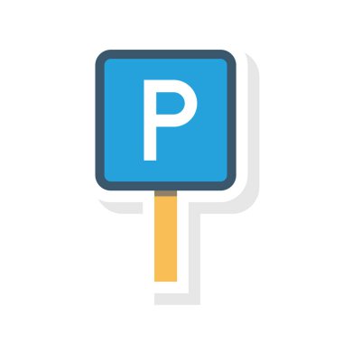 Alan & yeri için havalimanı düz simgesi