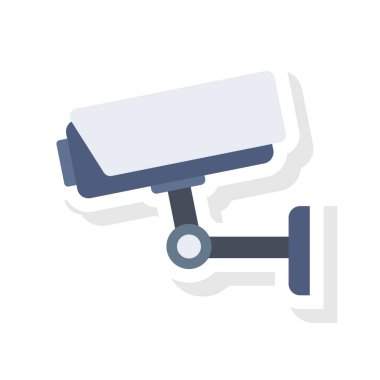 Kamera & güvenliği için havalimanı düz simgesi 