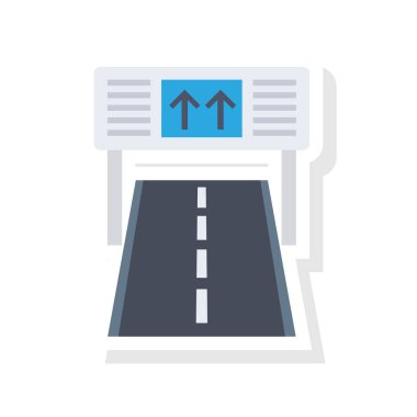 Yol & rayı için havalimanı düz simgesi 