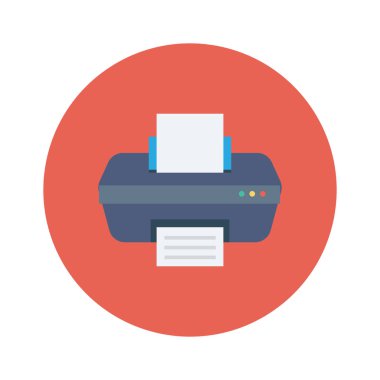 Fotokopi makinesi için Ev Aygıtı düz simgesi