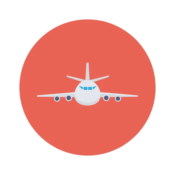 Icône Plate Aéroport Pour Avion Compagnie Aérienne — Image vectorielle