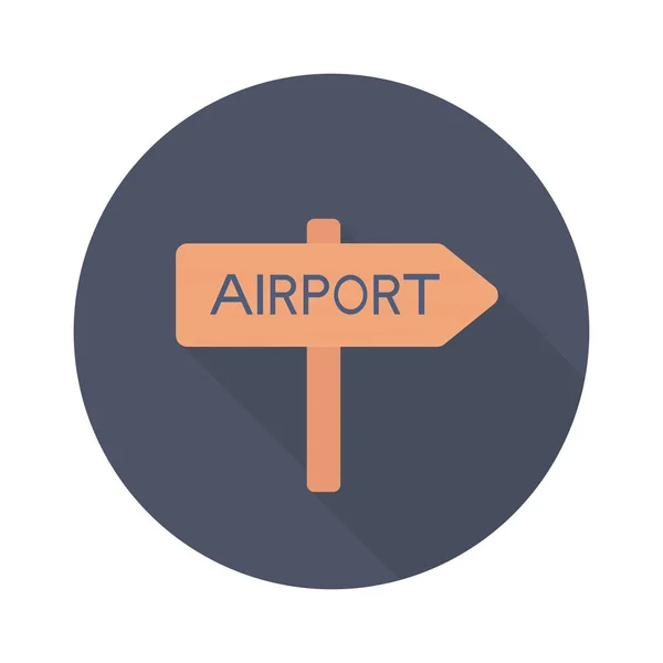 Icono Plano Del Aeropuerto Para Signo Tablero — Vector de stock