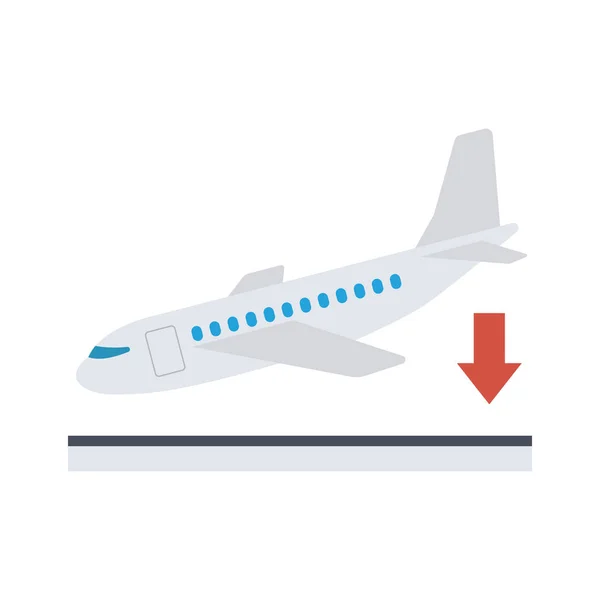 Icône Plate Aéroport Pour Avions Vol — Image vectorielle