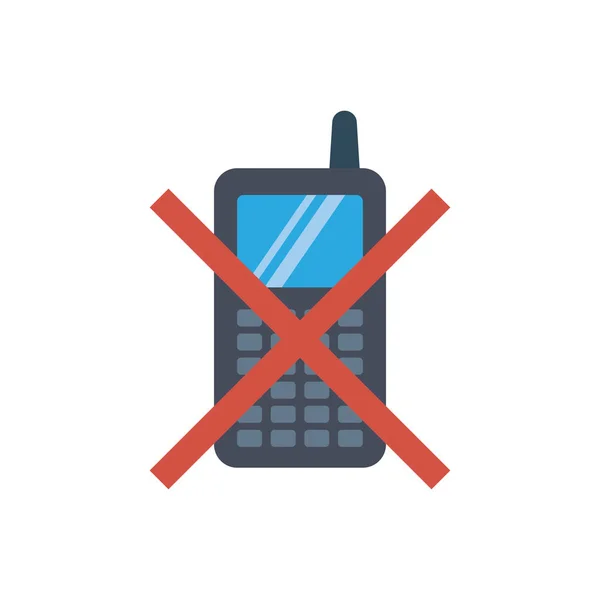 Telefon Risk Için Havalimanı Düz Simgesi — Stok Vektör