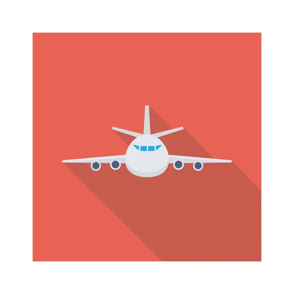 Icône Plate Aéroport Pour Avion Compagnie Aérienne — Image vectorielle